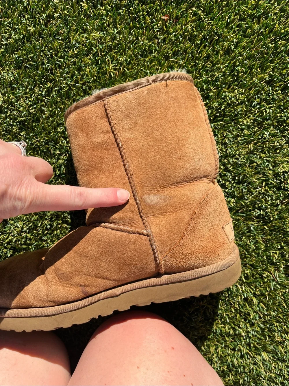 Ugg Tan Boots mid rise women 8